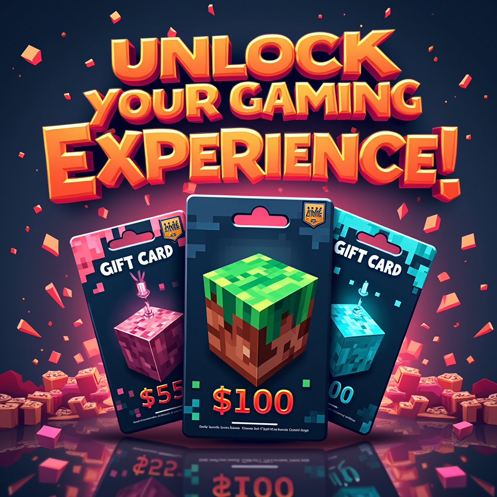Free Minecraft Gift Card $10 $25 $50 – Redeem for Java or Bedrock Edition