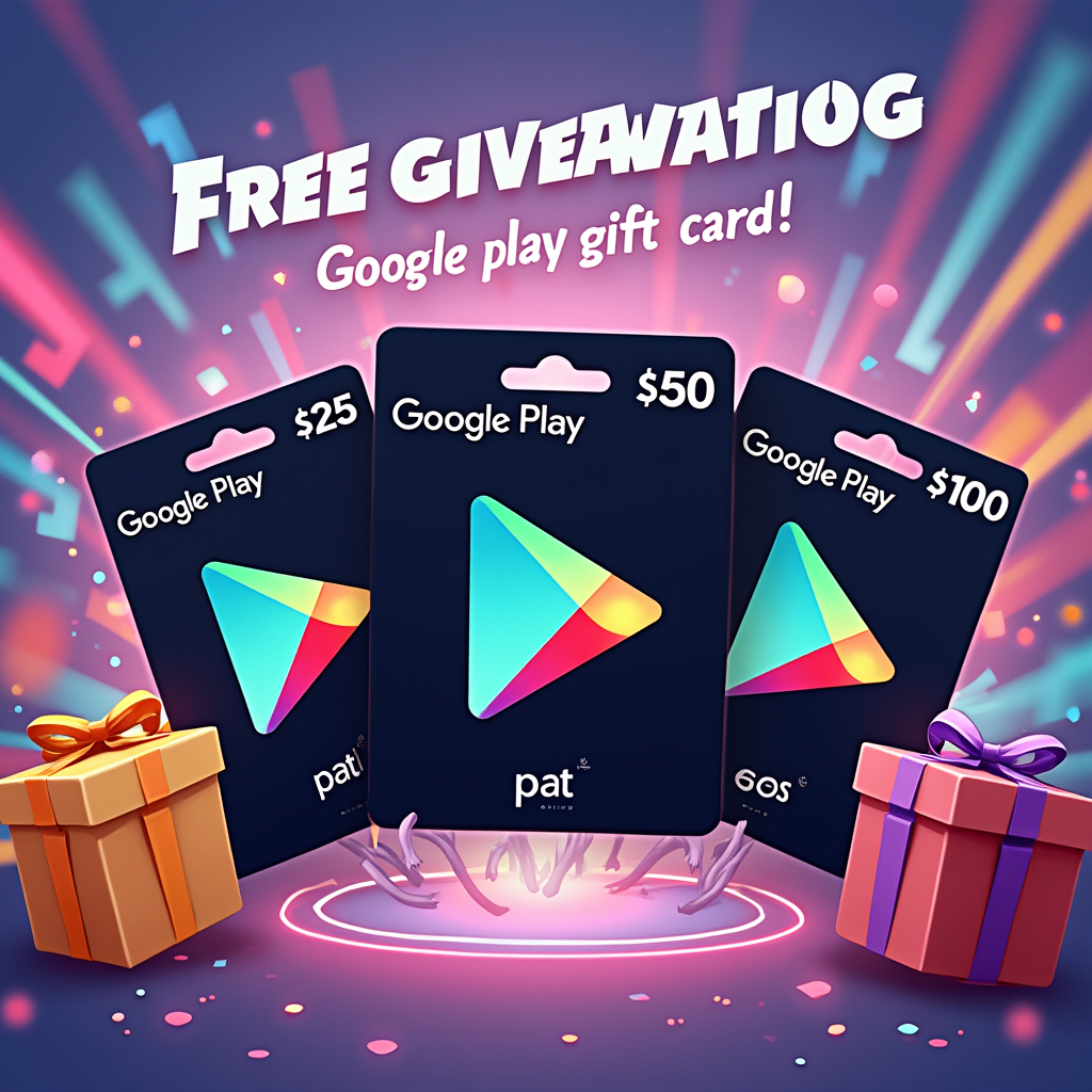 Free Google Play Store Gift Card $10 $25 $50